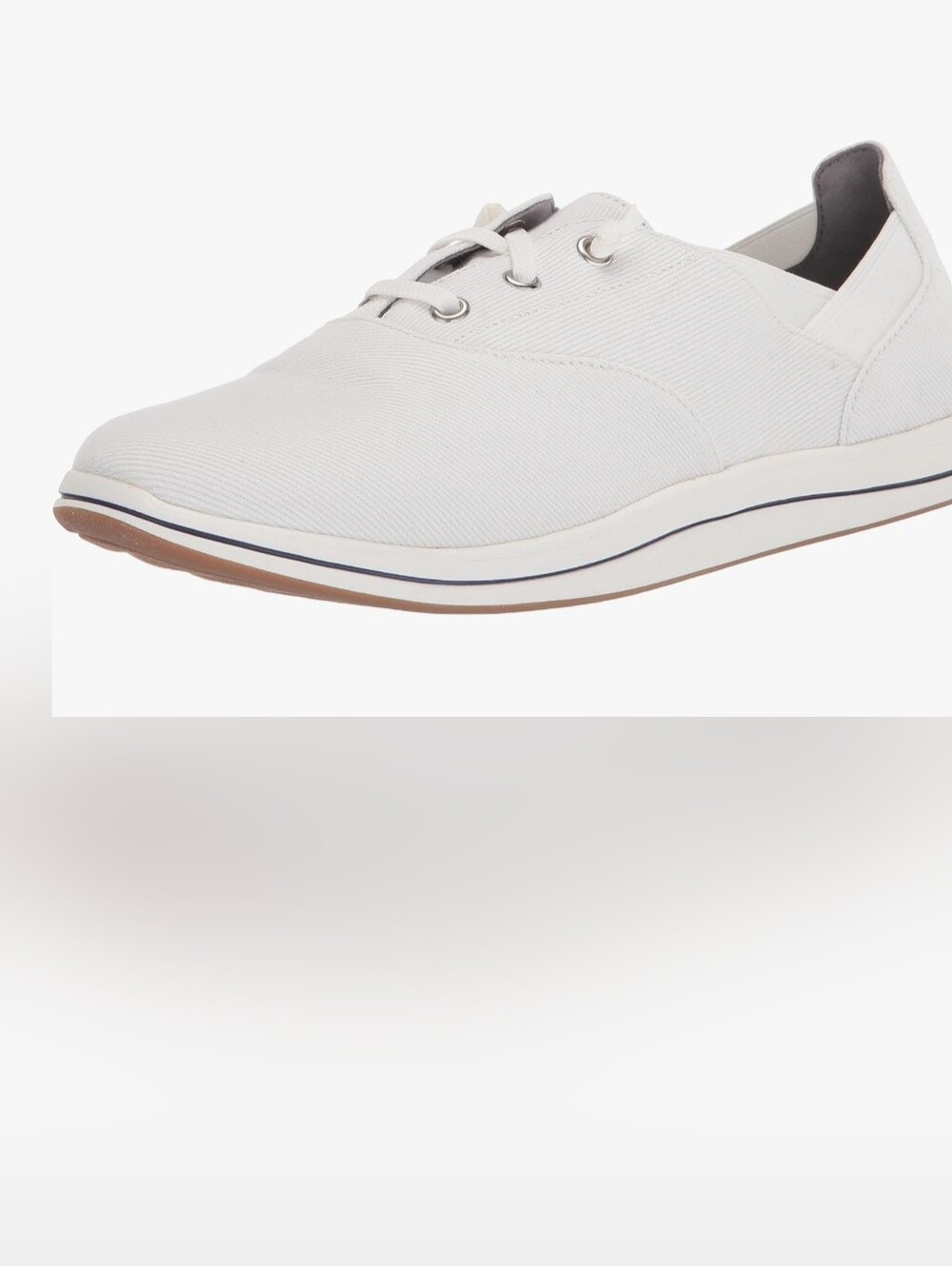 NWT CLARKS Cloudsteppers Breeze Ave Canvas Slip-on Sneakers (White)